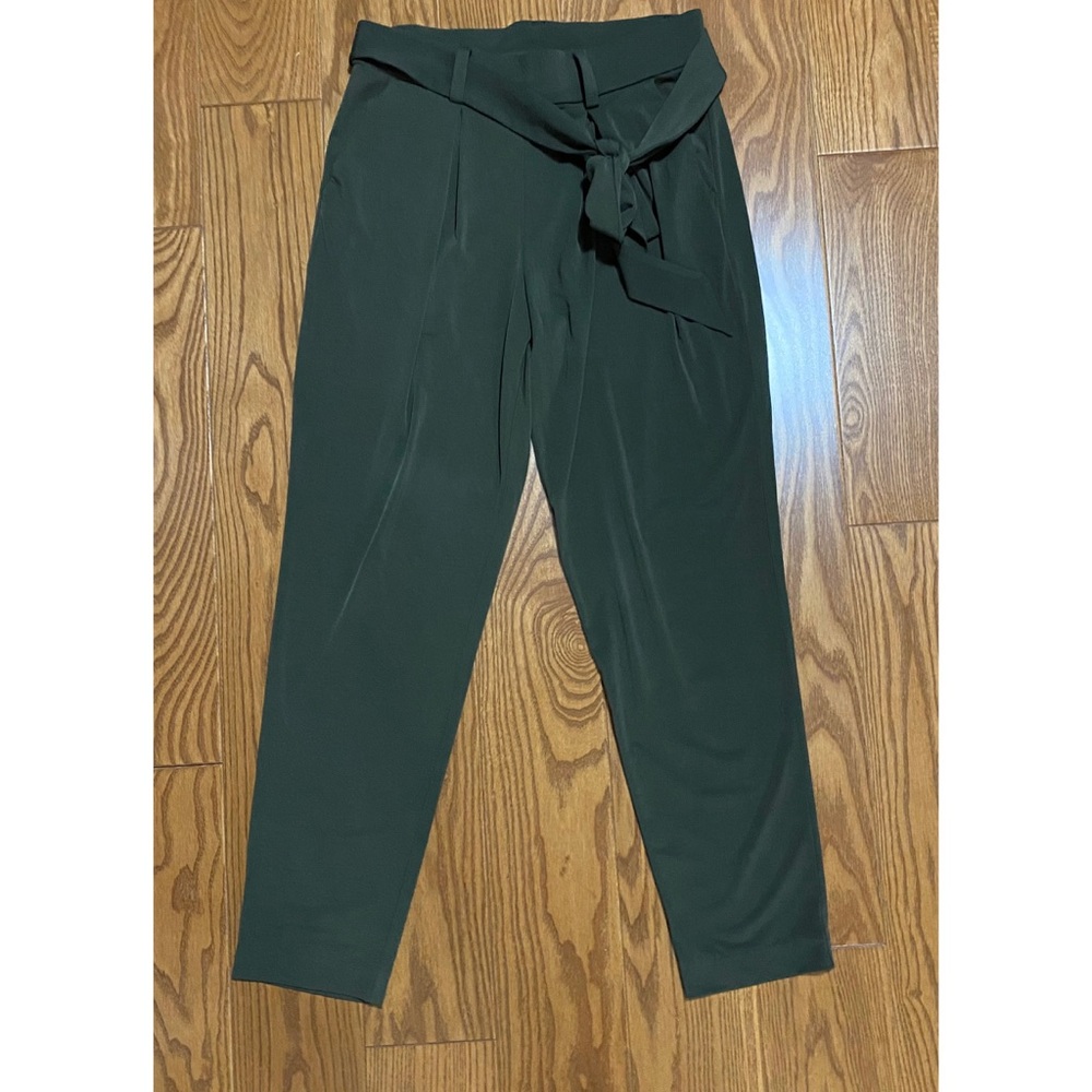 Express Dark Green Pants with Waist Tie